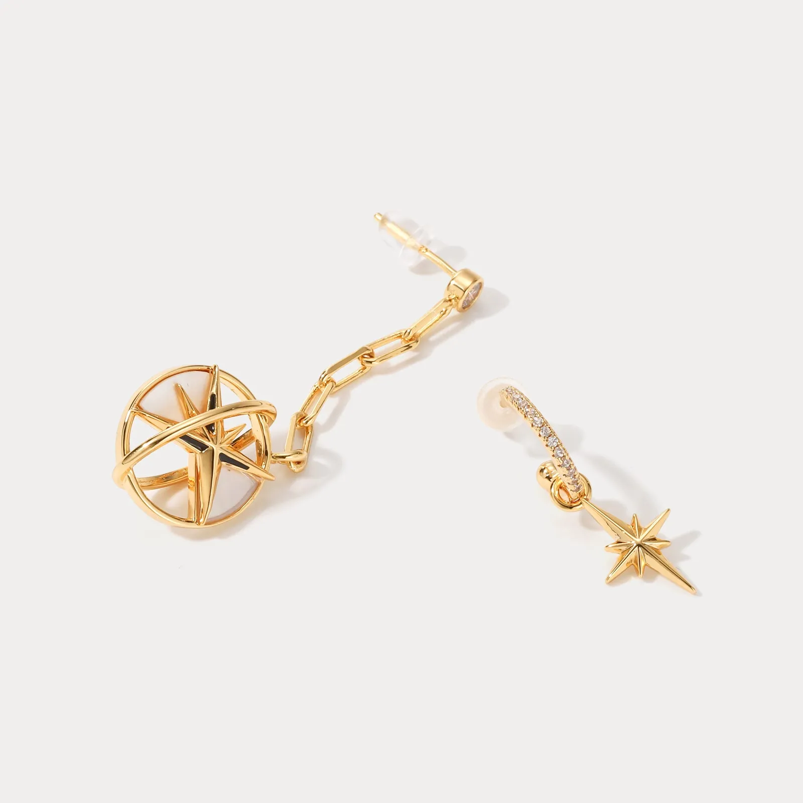 Sphere North Star Earrings