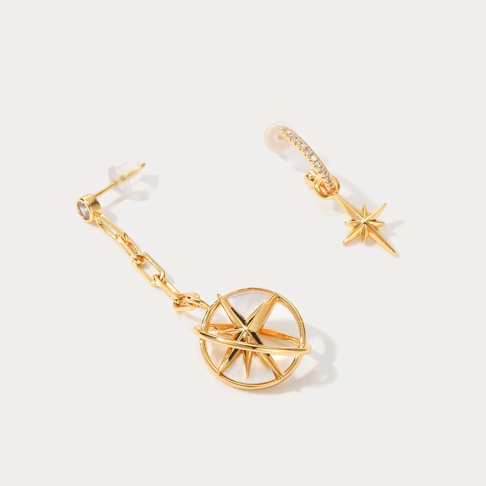 Sphere North Star Earrings