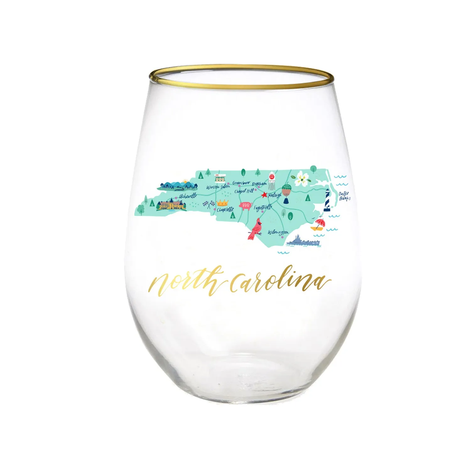 Stemless Wine Glass | North Carolina