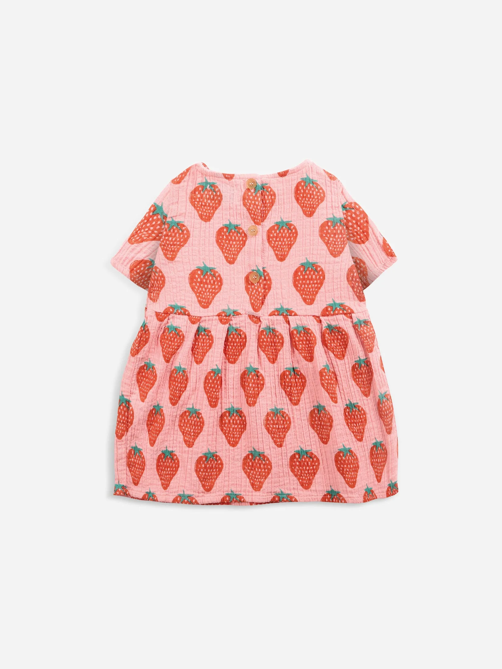 STRAWBERRY ALL OVER WOVEN DRESS