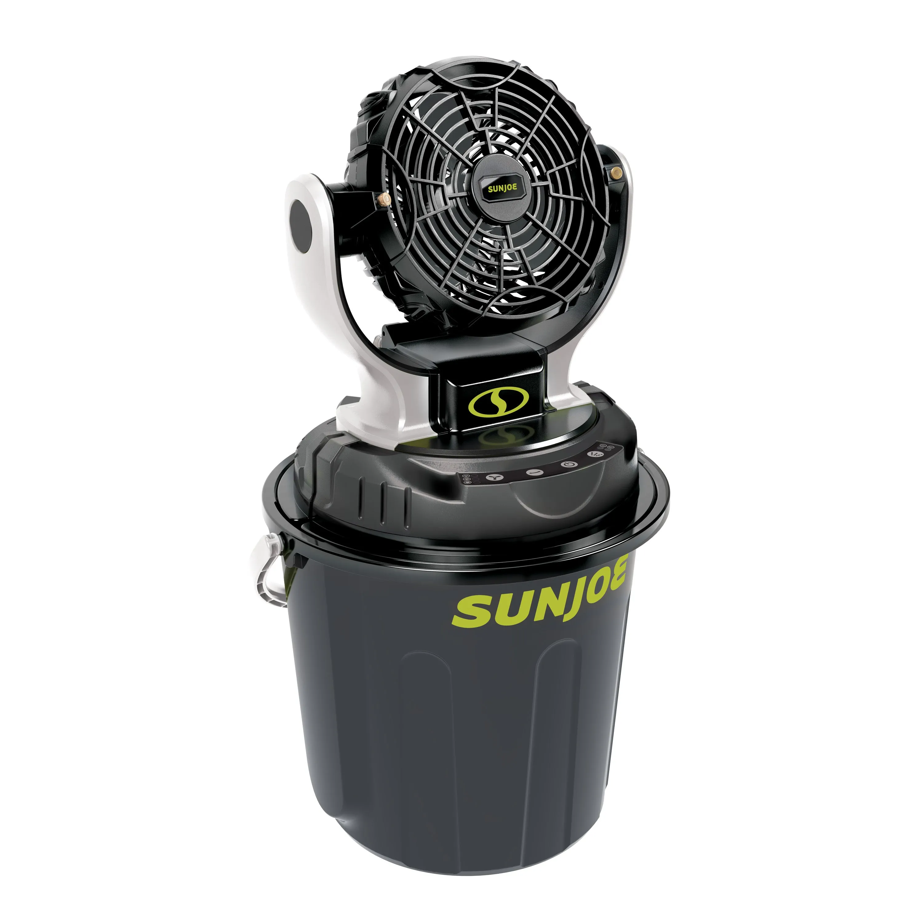 Sun Joe 24V-MSTFAN-LTE 24-Volt* IONMAX Cordless Indoor/Outdoor Misting Fan Kit W/ 6-Gallon Portable Bucket | 60 Sq. Ft. Coverage | W/ 2.0-Ah Battery   Charger