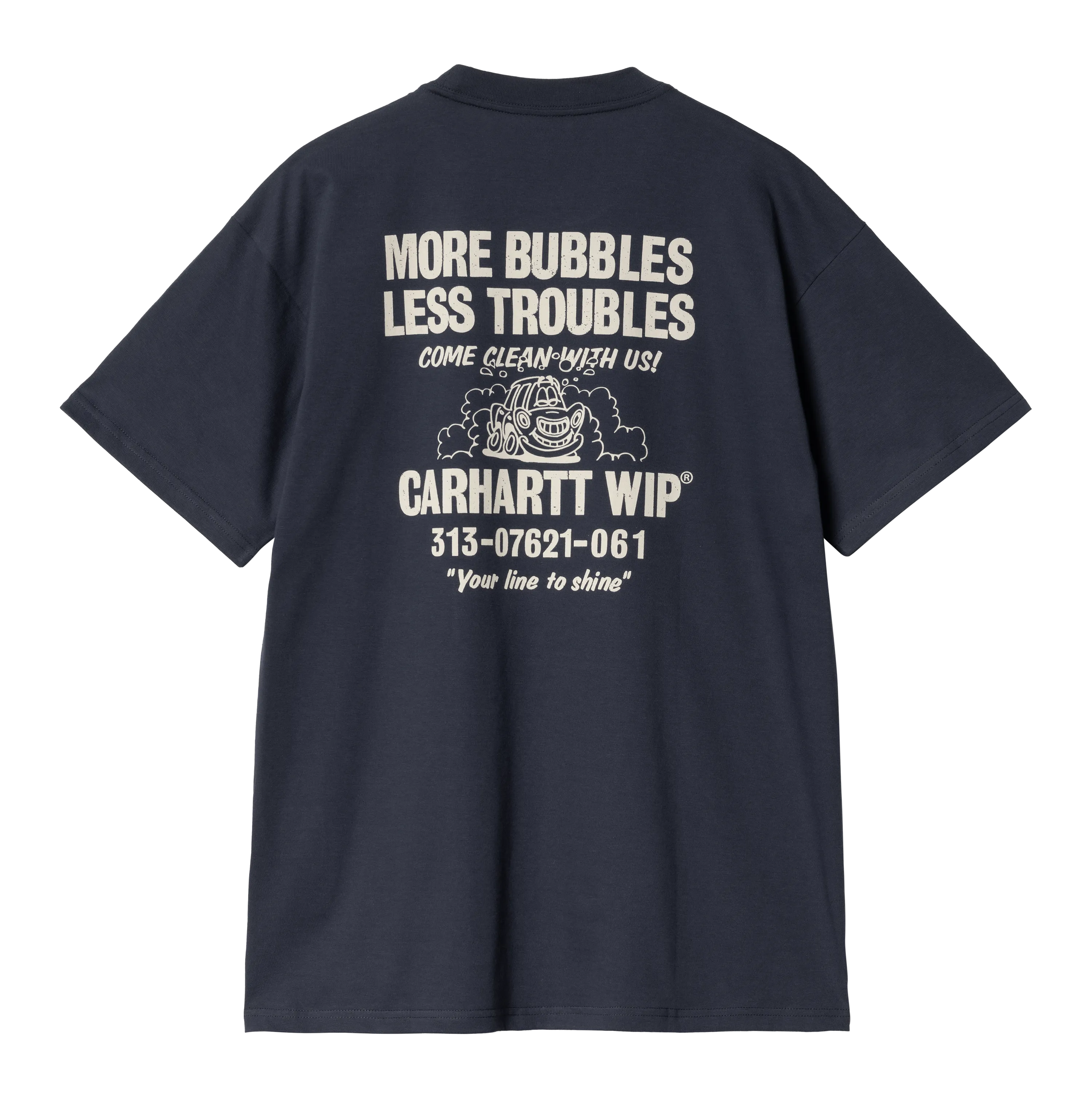 TEE S/S LESS TROUBLES NAVY / CARHARTT WIP