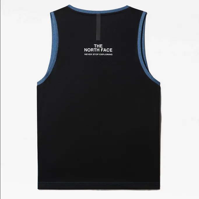 The North Face Men's Mountain Athletics Tank Top NF0A5IEV5V9 banff blue dark heather-black