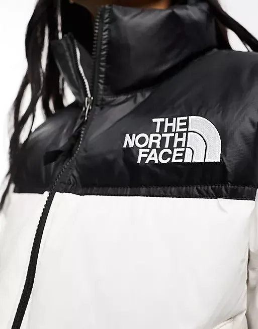 The North Face Nuptse Short Corto Bianco Nero