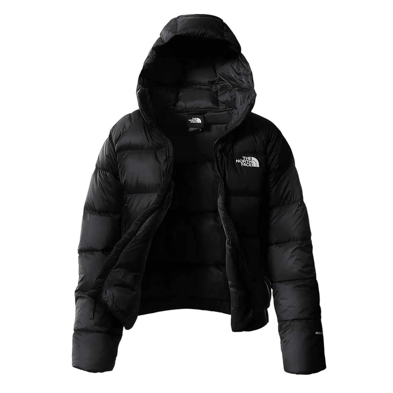 The North Fece Women's Hyalite Hooded Down Jacket NF0A3Y4RJK3 Black