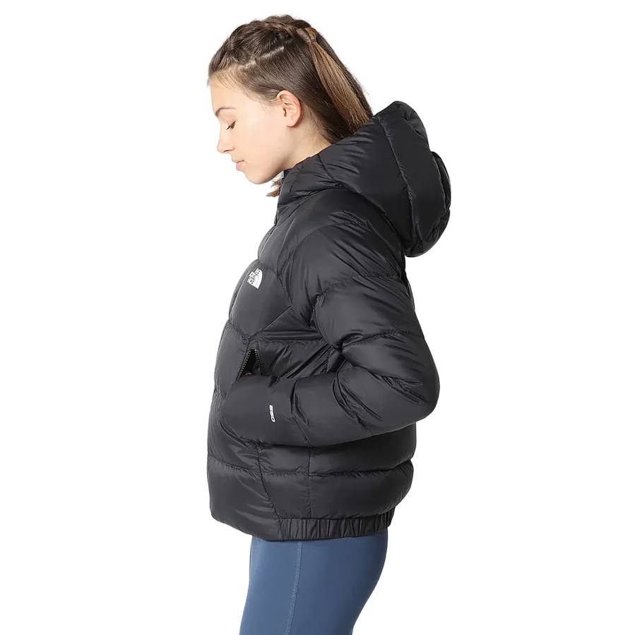 The North Fece Women's Hyalite Hooded Down Jacket NF0A3Y4RJK3 Black