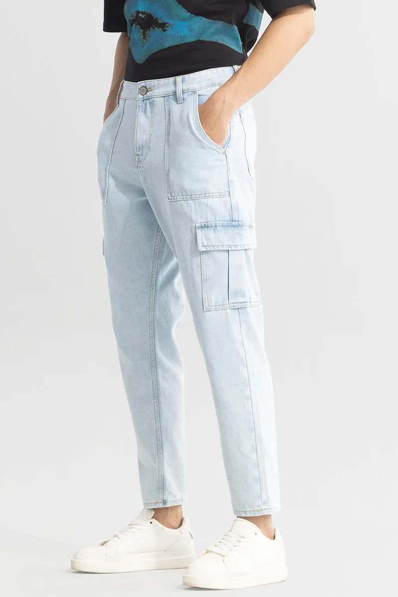 UrbanStreet Sky Blue Baggy Fit Jeans