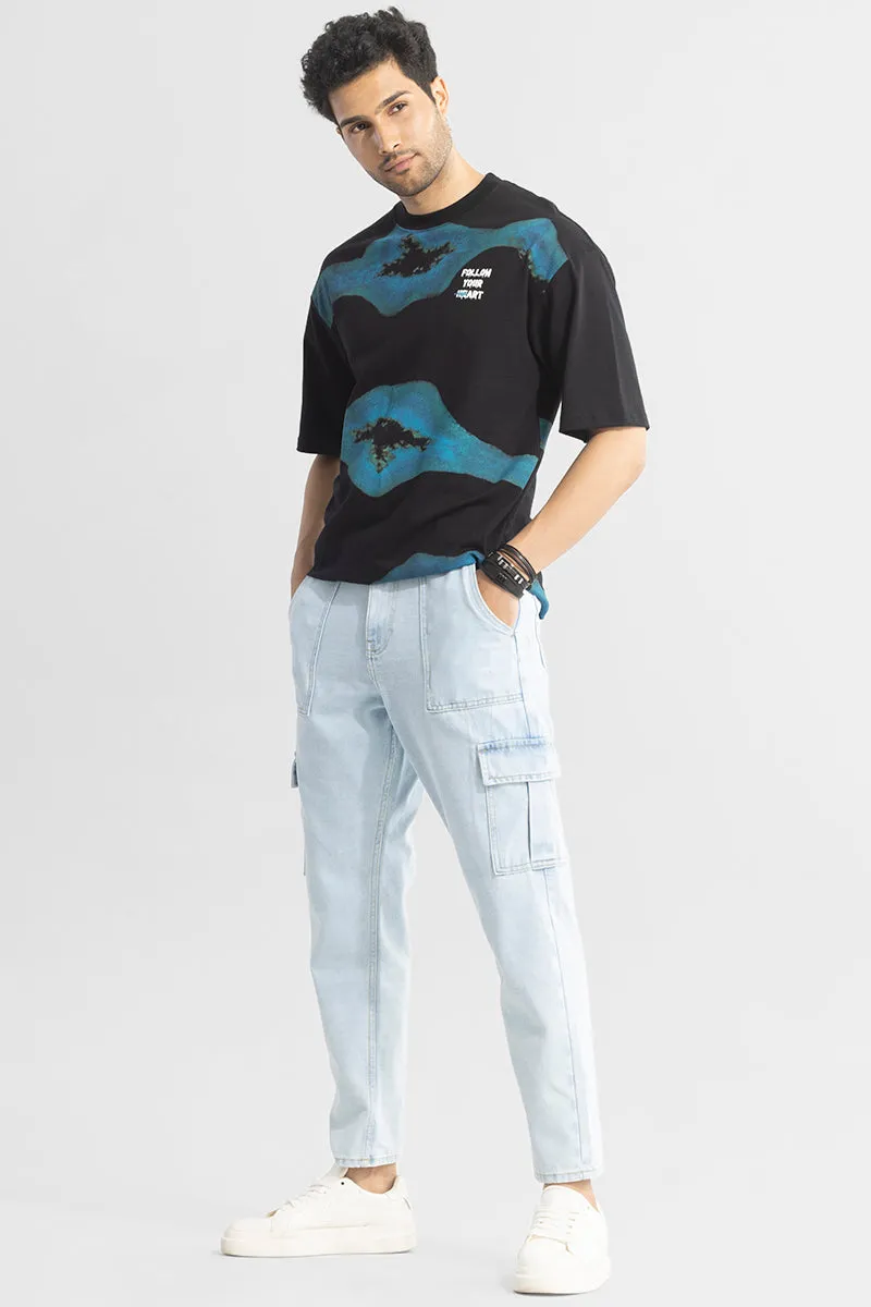 UrbanStreet Sky Blue Baggy Fit Jeans