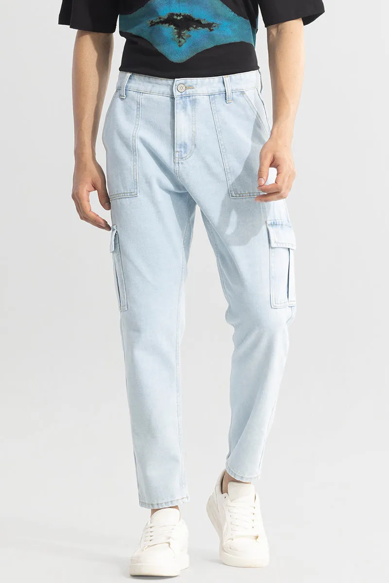 UrbanStreet Sky Blue Baggy Fit Jeans