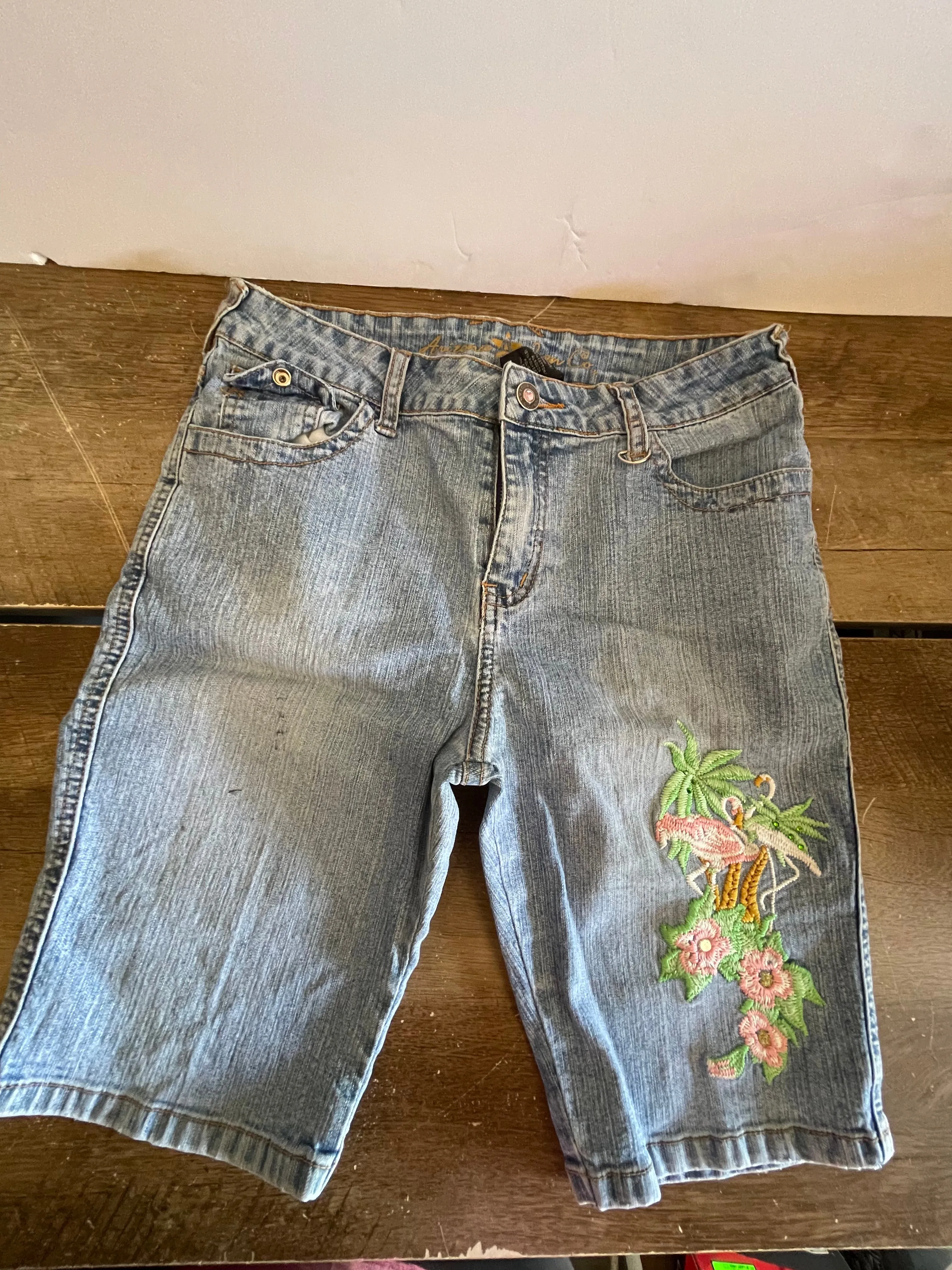 Vintage Girls Youth Arizona Jean Co. Bermuda Shorts Sz 14R 25” Waist Flamingo