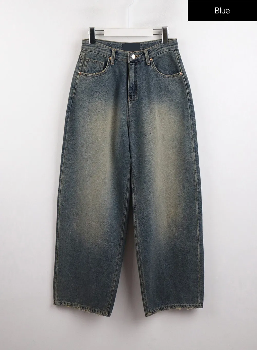 Wide Washed Denim Jeans CJ418