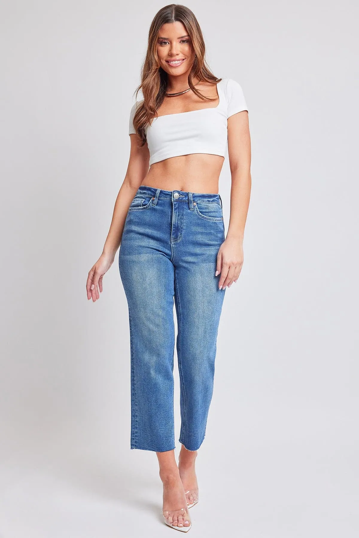 Women's Cropped Straight Leg Jeans